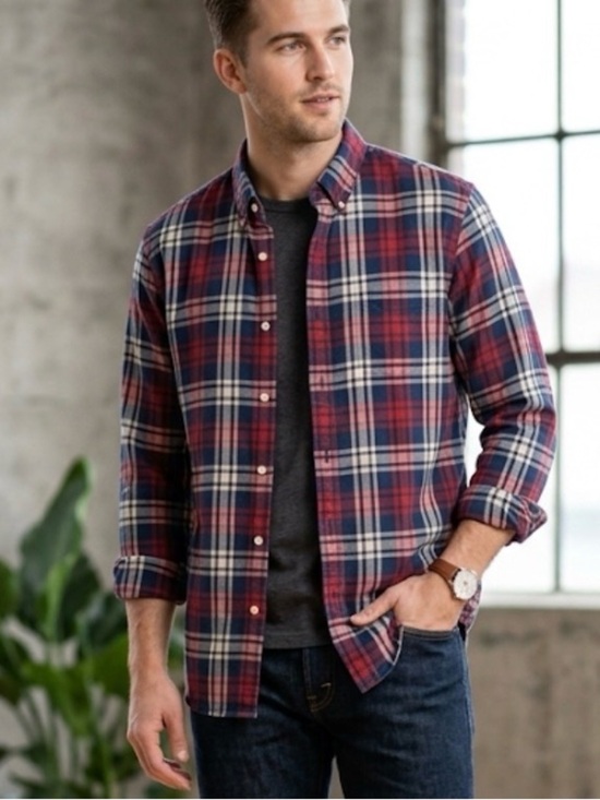 GAP Other - GAP Men’s Plaid Button Down Red Tartan Plaid Size XL preppy, workwear, holiday